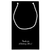 Welkom bij onze bruiloft Black Klein Cadeauzakje (Achterkant)