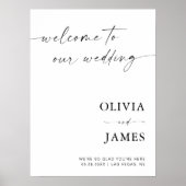 Welkom bij onze bruiloft, bruiloft welkom Poster (Voorkant)