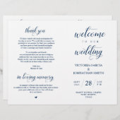 Welkom bij onze bruiloft-ceremonie, vouwbaar progr (Voorkant / Achterkant)