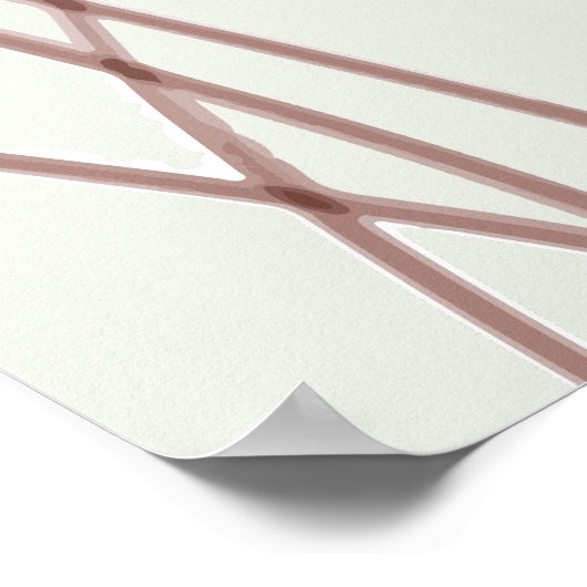 Welkom bij onze bruiloft Waterverf Flowers Poster (Hoek)