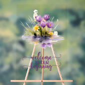 Welkom bij onze eerste bruiloft acryl teken acryl bord (Neutraal)