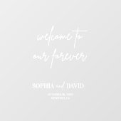 Welkom bij onze Forever Wedding Mirror Decal (Vel)