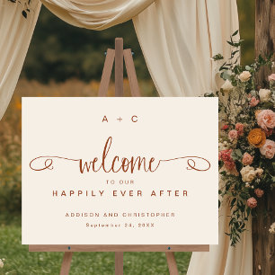 Welkom bij onze Happy Ever After Wedding Acrylic Acryl Bord