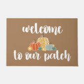 Welkom bij onze Herfst van patches Deurmat (Voorkant)