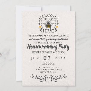 Welkom bij onze Honey Bee Spring Housewarming Kaart