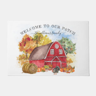 Welkom bij onze Patch Autumn Pumpkin Farmhouse Deurmat