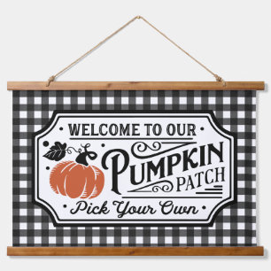 Welkom bij onze Pumpkin Patch   Boerderij Hangend Wandkleed