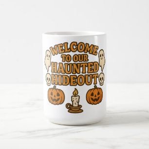 Welkom bij onze spookachtige schuilplaats Retro Ha Magische Mok