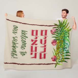 Welkom bij onze Sukkah!   Decennium Sukkot Fleece Deken