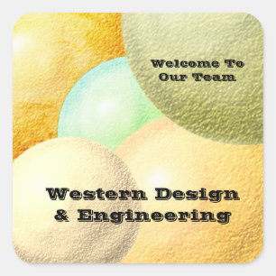 Welkom bij onze Team Pastel medewerker waardering Vierkante Sticker