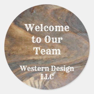 Welkom bij onze Team Woodgrain Photo Professional Ronde Sticker