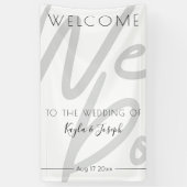 Welkom bij onze trouwbanner spandoek (Verticaal)