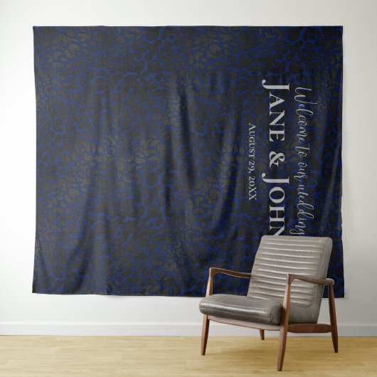 Welkom bij onze Weddenschap Blue Leopard Backdrop Wandkleed (In Situ (horizontaal))