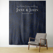 Welkom bij onze Weddenschap Blue Leopard Backdrop Wandkleed (In situ)