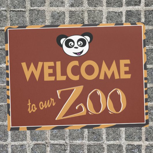 Welkom bij onze Zoo grappig Deurmat