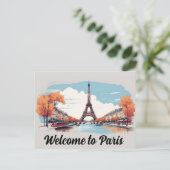 Welkom bij Paris Eiffeltoren Briefkaart (Staand voorkant)