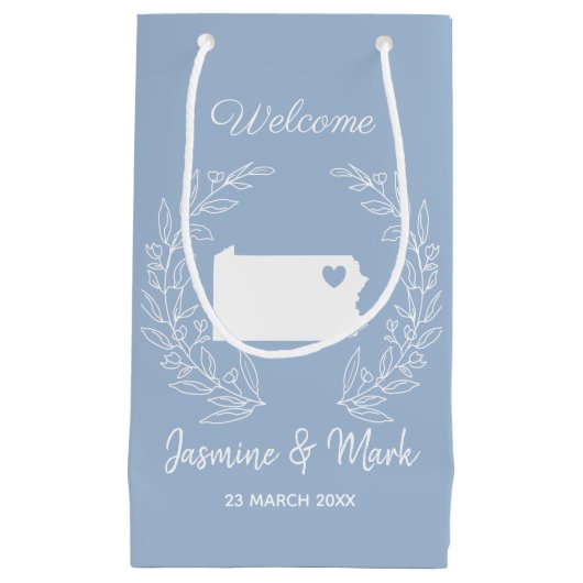 Welkom bij Pennsylvania bruiloft, aangepast Klein Cadeauzakje (Voorkant)