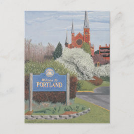 Welkom bij Portland Maine Briefkaart