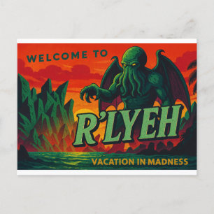 Welkom bij R’lyeh – Vakantie in waanzin Feestdagenkaart