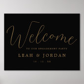 Welkom bij REAL Gold Foil Elegant Engagement Folie Afdrukken (Voorkant)