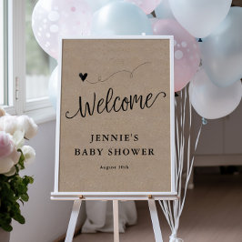Welkom bij Rustic Kraft Babu Shower Poster