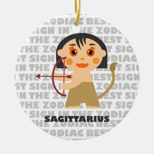 Welkom bij Sagittarius Zodiac Baby! Keramisch Ornament (Voorkant)