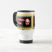 Welkom bij Santa Bright Christmas Lights Billboard Reisbeker (Voorkant links)