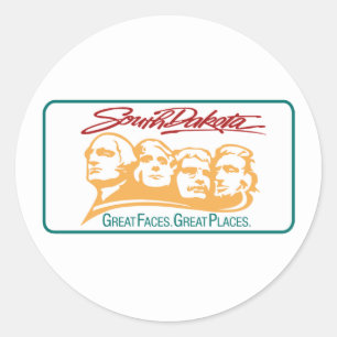 Welkom bij South Dakota - USA Road Sign Ronde Sticker