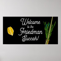 Welkom bij Succah Personalized Lulav Poster