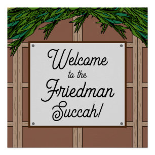Welkom bij Succah Personalized square poster Perfect Poster