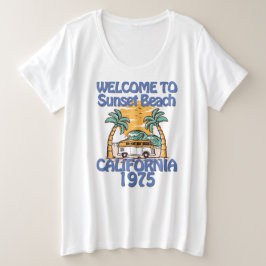 Welkom bij Sunset Beach -  Vibes Grote Maat T-shirt