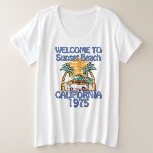 Welkom bij Sunset Beach - Vibes Grote Maat T-shirt
