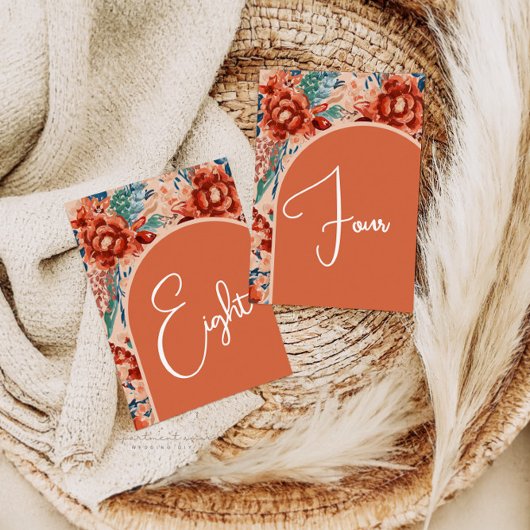 Welkom bij Tafelnummers | Boho Terracotta Floral