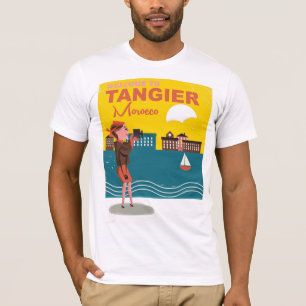 Welkom bij Tangier Marokko vintage reisposter T-shirt