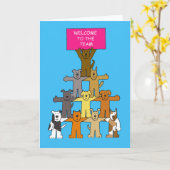 Welkom bij Team Schattige Dogs Kaart (Gele Bloem)