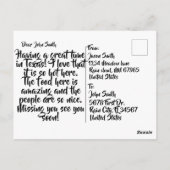 Welkom bij Texas briefkaart (Achterkant)