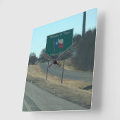Welkom bij Texas Clock Vierkante Klok (Hoek)