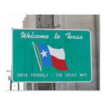 Welkom bij Texas Highway Sign