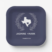 Welkom bij Texas Wedding Party Custom Papieren Bordje (Voorkant)