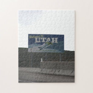 Welkom bij Utah Jigzaag Puzzle Legpuzzel