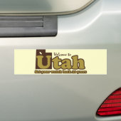 Welkom bij Utah Parody Bumpersticker (Op auto)