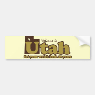Welkom bij Utah Parody Bumpersticker