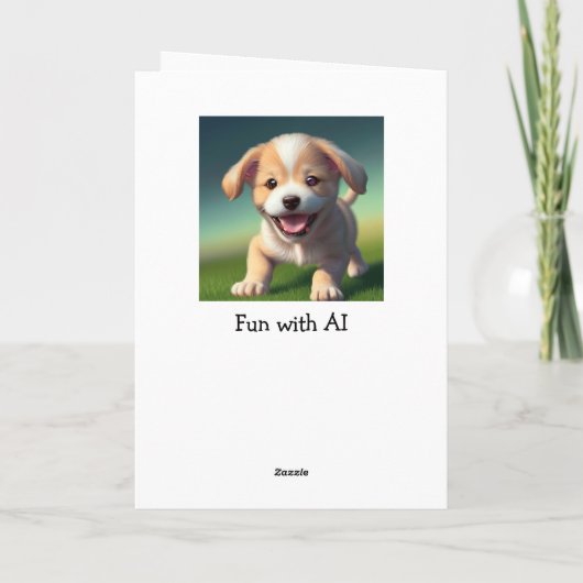 Welkom bij uw nieuwe puppyhond kaart (Achterkant)