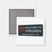 Welkom bij Virginia Sign Magneet (Voorkant / Achterkant)