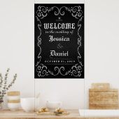 Welkom bij Wedding Halloween Spider Poster Sign (Keuken)
