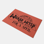 Welkom bij wicked witch Inn verblijf Halloween Deurmat (Schuin)