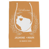 Welkom bij Wisconsin bruiloft Medium Cadeauzakje (Voorkant)