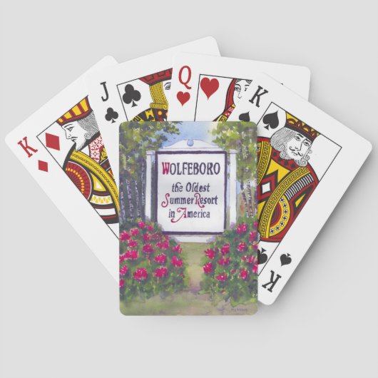 Welkom bij Wolfeboro NH Sign Pokerkaarten (Achterkant)
