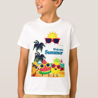 welkom bij zomer koel ontwerp t-shirt