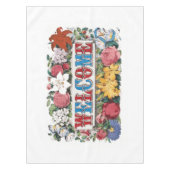 WELKOM Bloemen Housewarming Party Tafelkleed (Voorkant)